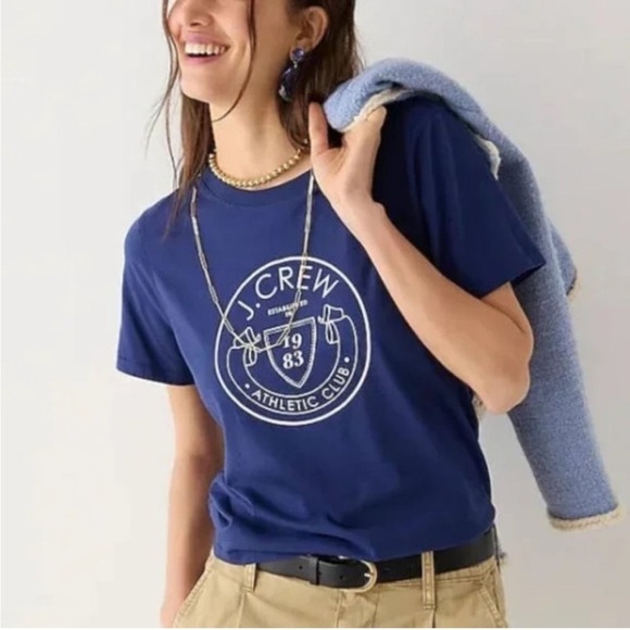 J crew women’s broken in jersey j crew athletic club relaxed t shirt - Picture 2 of 14